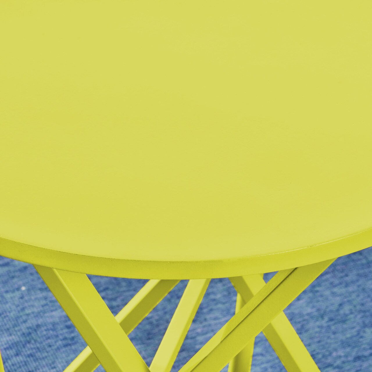 Contemporary Home Living 3-Piece Matte Lime Green Contemporary Outdoor Furniture Patio Bistro Set